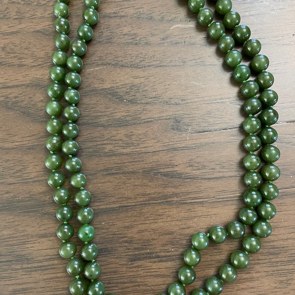 18k Old Jade necklace - Picture 2 of 9